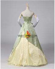 Cosrea Disney Princess And The Frog Tiana Floral Brocade Cosplay Costume