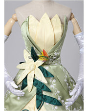 Cosrea Disney Princess And The Frog Tiana Floral Brocade Cosplay Costume
