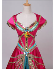 Princess Jasmine Formal Magenta Live Action Movie Cosplay Costume ...