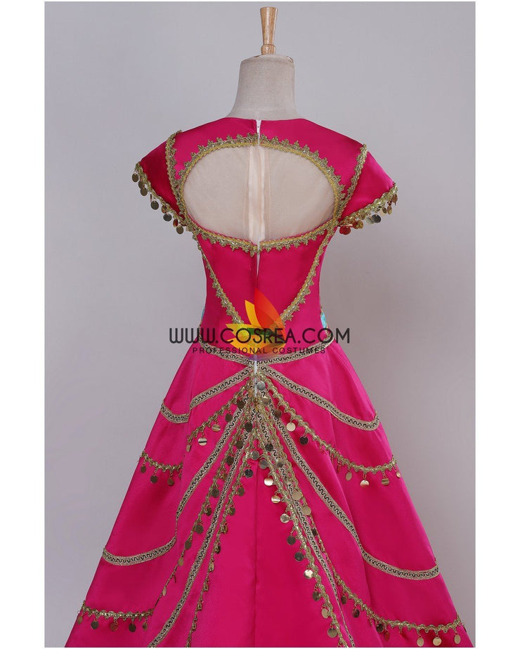 Princess Jasmine Formal Magenta Live Action Movie Cosplay Costume