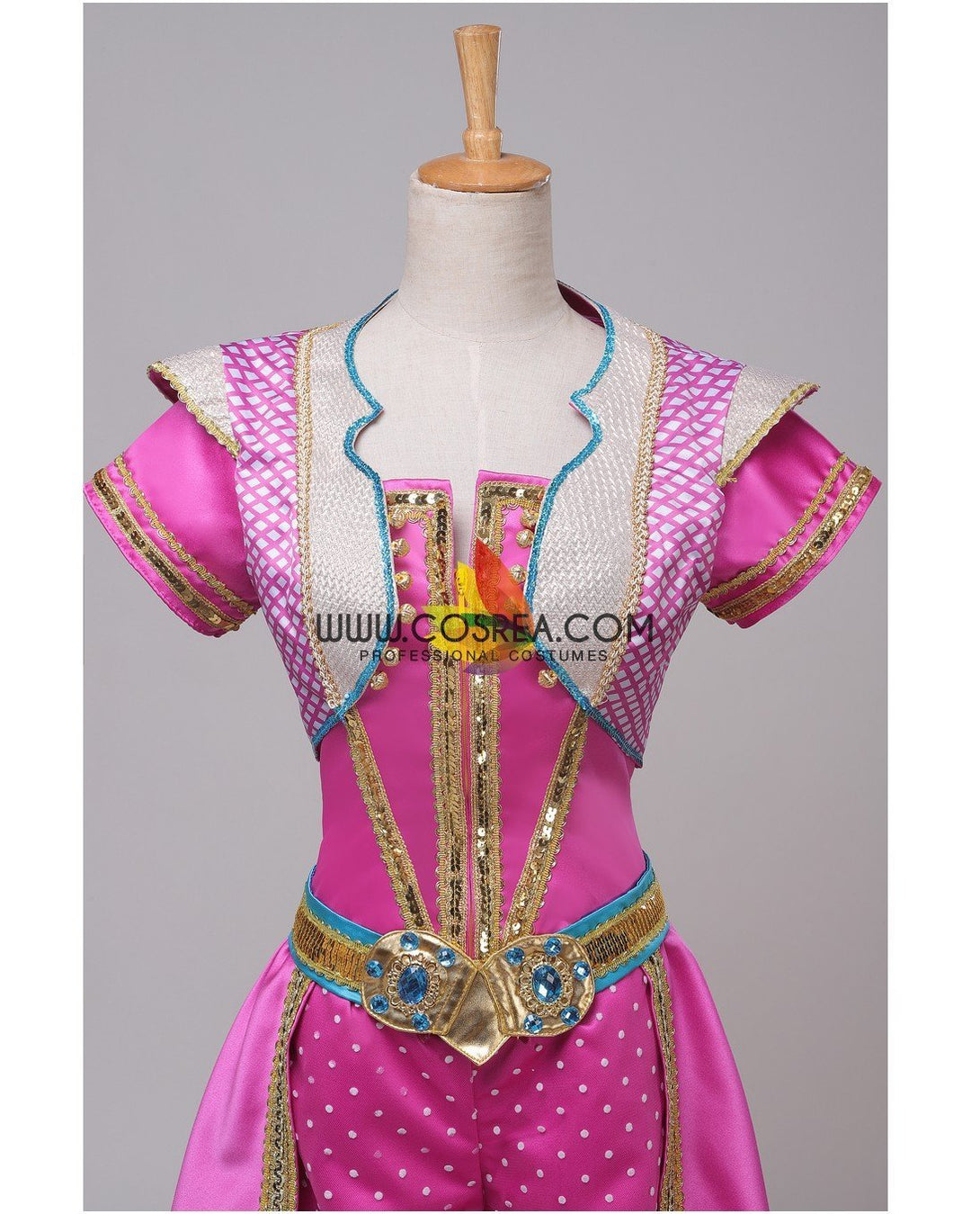 Princess Jasmine Pink Satin Live Action Movie Cosplay Costume