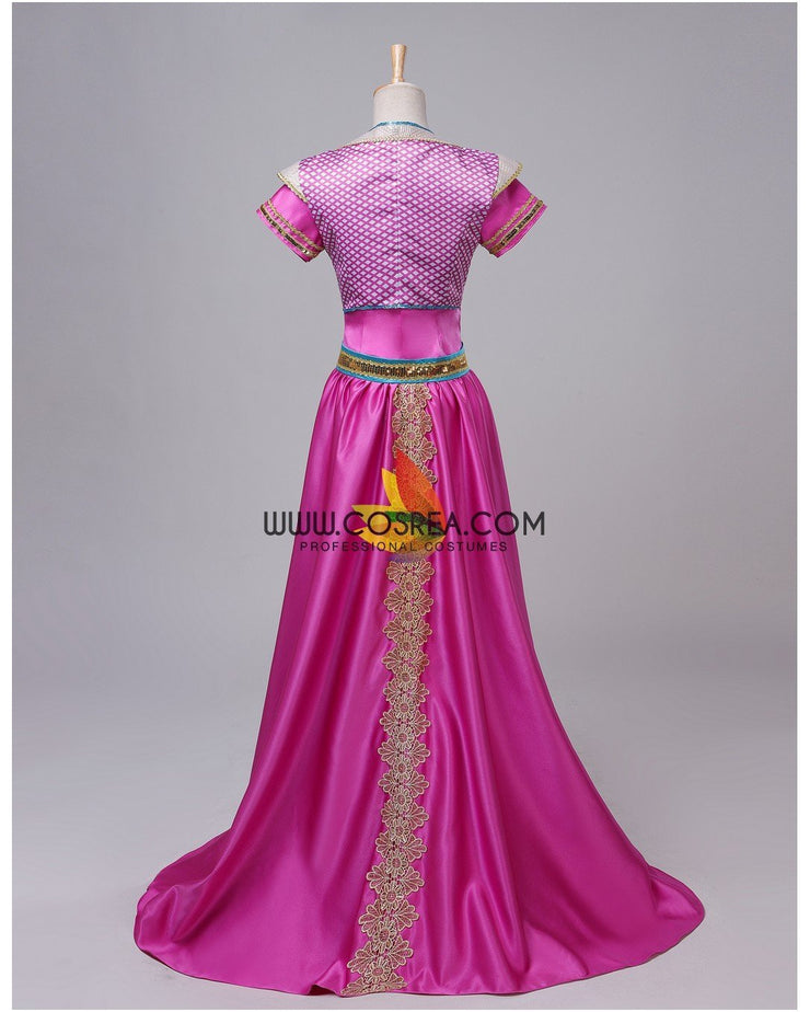 Princess Jasmine Pink Satin Live Action Movie Cosplay Costume