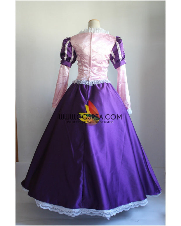 Princess Rapunzel Classic Brocade Satin Cosplay Costume
