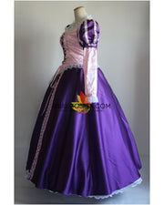 Princess Rapunzel Classic Brocade Satin Cosplay Costume