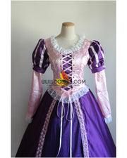 Princess Rapunzel Classic Brocade Satin Cosplay Costume