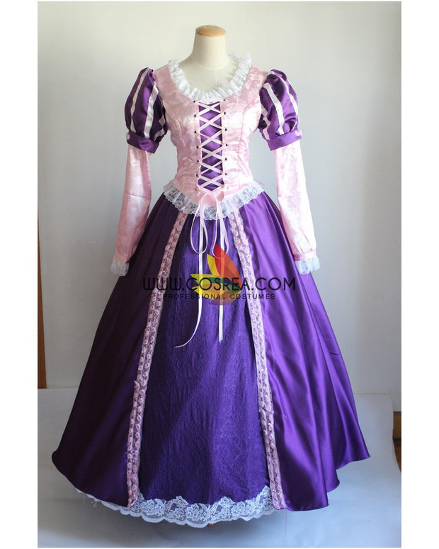 Princess Rapunzel Classic Brocade Satin Cosplay Costume