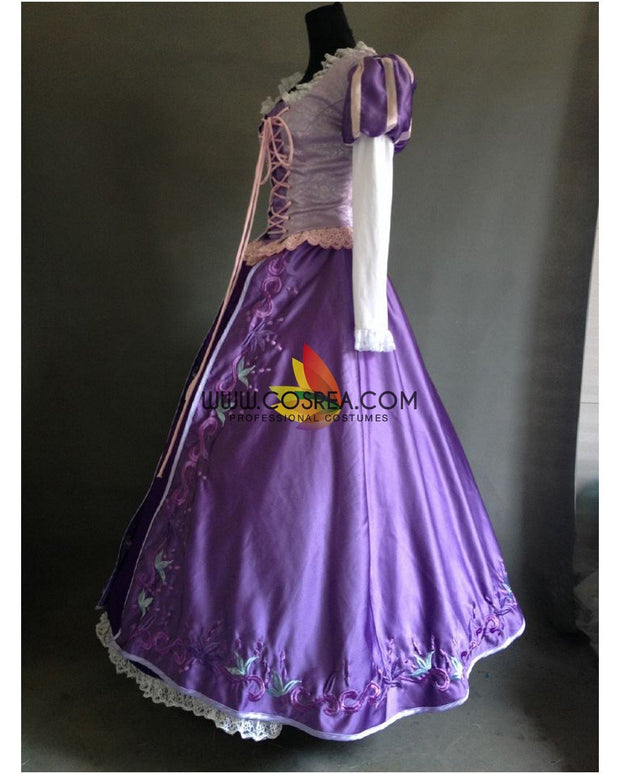 Princess Rapunzel Classic Embroidered Cosplay Costume