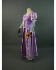 Cosrea Disney Rapunzel Classic Embroidered With Brocade Satin Cosplay Costume