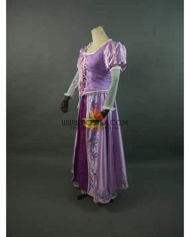 Cosrea Disney Rapunzel Classic Embroidered With Brocade Satin Cosplay Costume