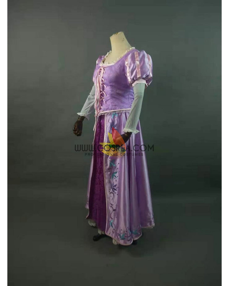 Cosrea Disney Rapunzel Classic Embroidered With Brocade Satin Cosplay Costume