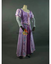 Cosrea Disney Rapunzel Classic Embroidered With Brocade Satin Cosplay Costume