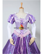 Princess Rapunzel Embroidered Brocade Satin Cosplay Costume