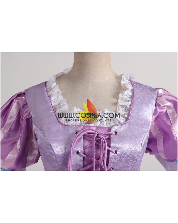 Princess Rapunzel Lilac Purple Brocade Cosplay Costume