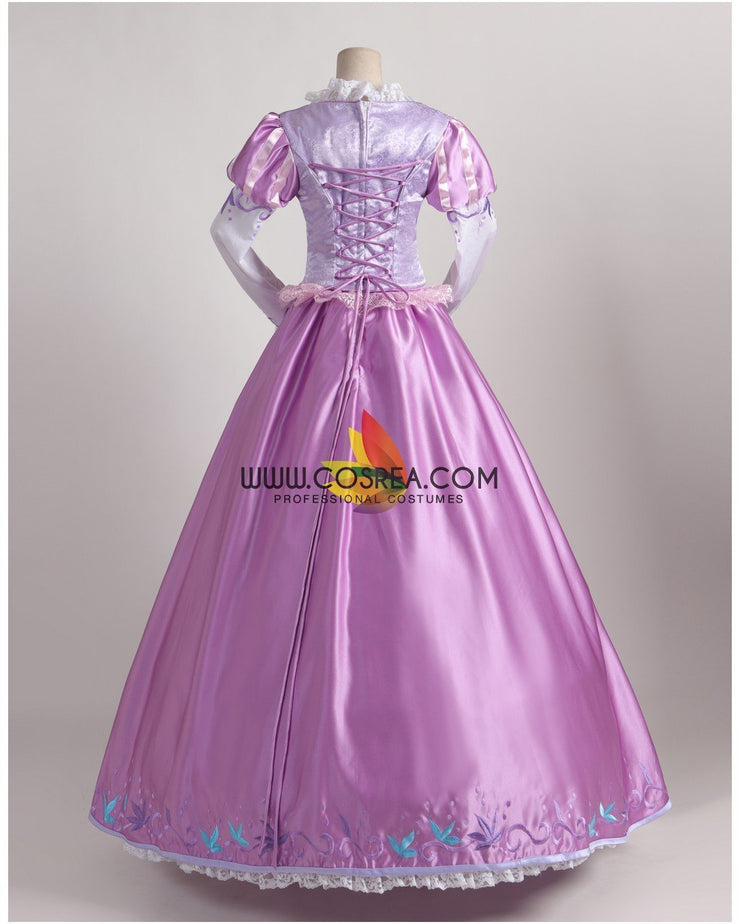 Princess Rapunzel Lilac Purple Brocade Cosplay Costume