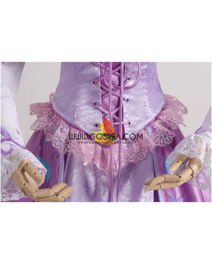 Princess Rapunzel Lilac Purple Brocade Cosplay Costume