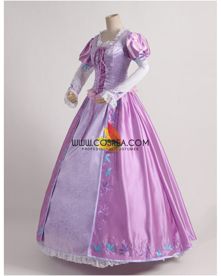 Princess Rapunzel Lilac Purple Brocade Cosplay Costume