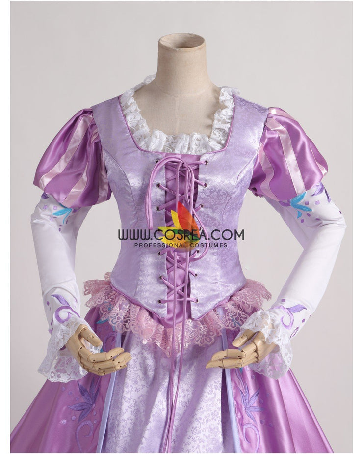 Princess Rapunzel Lilac Purple Brocade Cosplay Costume
