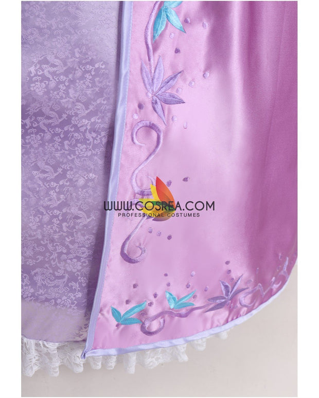 Princess Rapunzel Lilac Purple Brocade Cosplay Costume