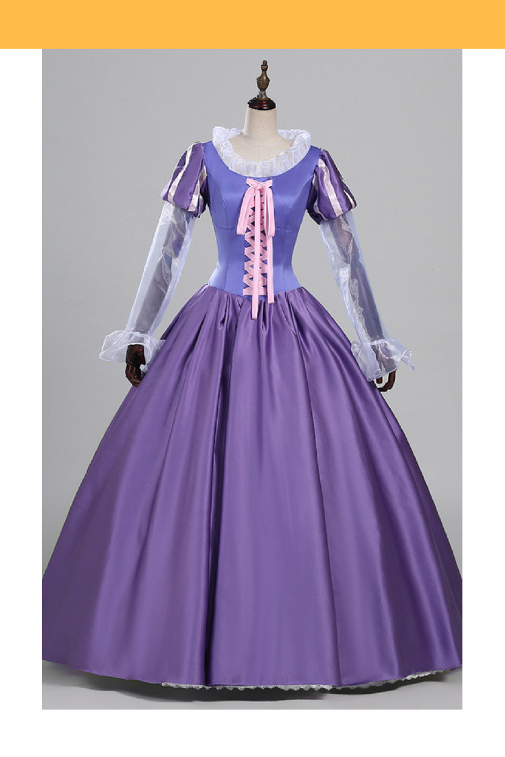 Cosrea Disney Rapunzel Orchid Purple Satin Cosplay Costume