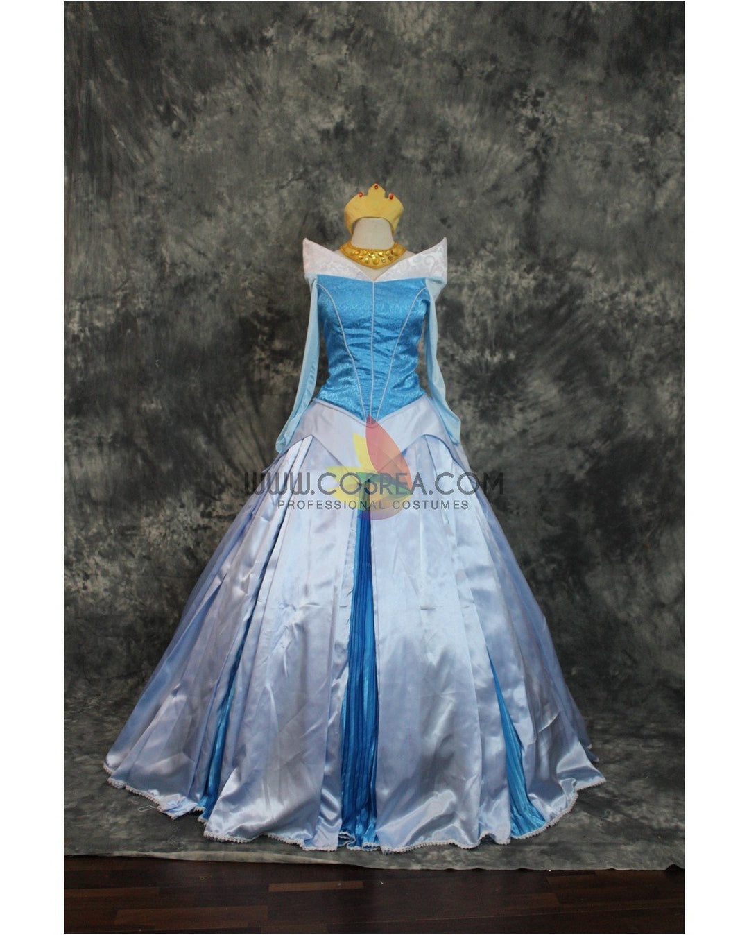 Sleeping Beauty Dress Cartoon Princess Aurora Blue Brocade Satin Sleeping  Beauty Cosplay Costume Cosrea Cosplay