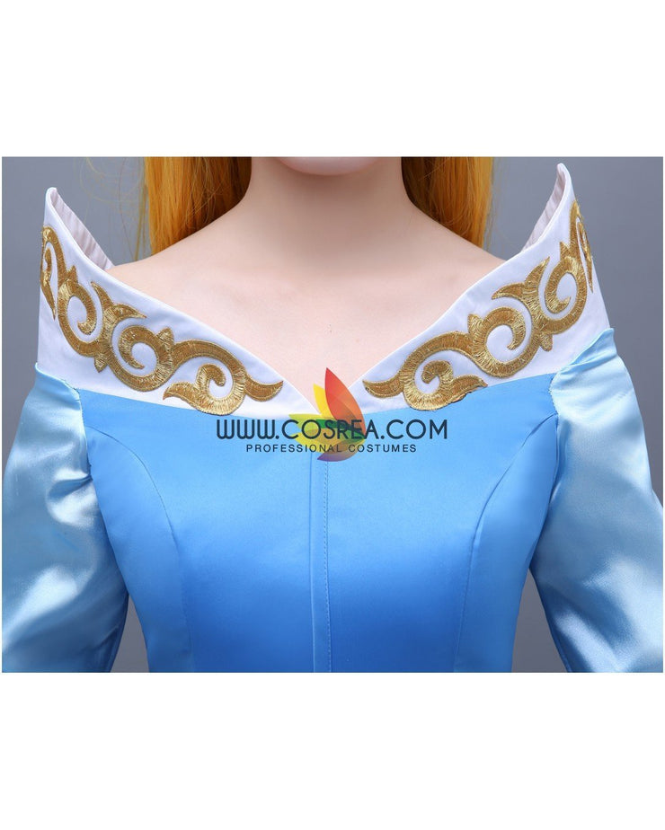 Princess Aurora Blue Tulle Overlayer Sleeping Beauty Cosplay Costume