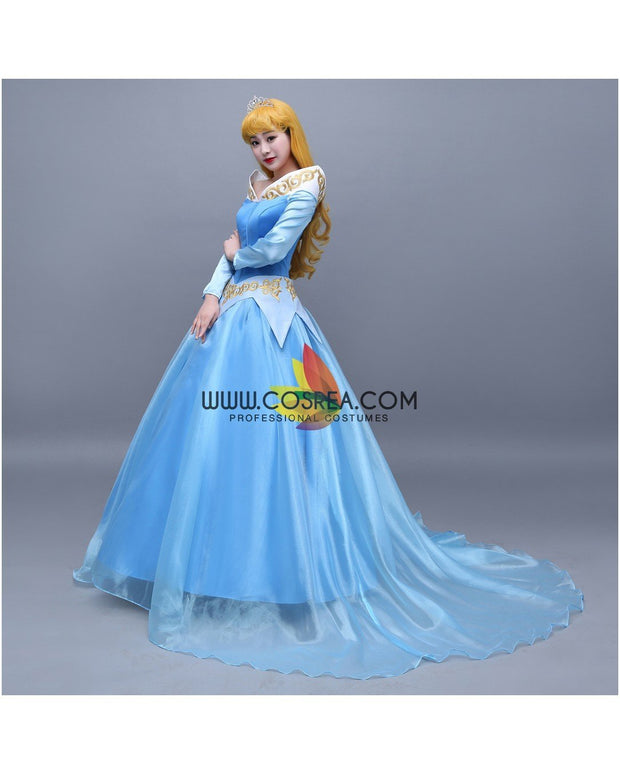 Princess Aurora Blue Tulle Overlayer Sleeping Beauty Cosplay Costume