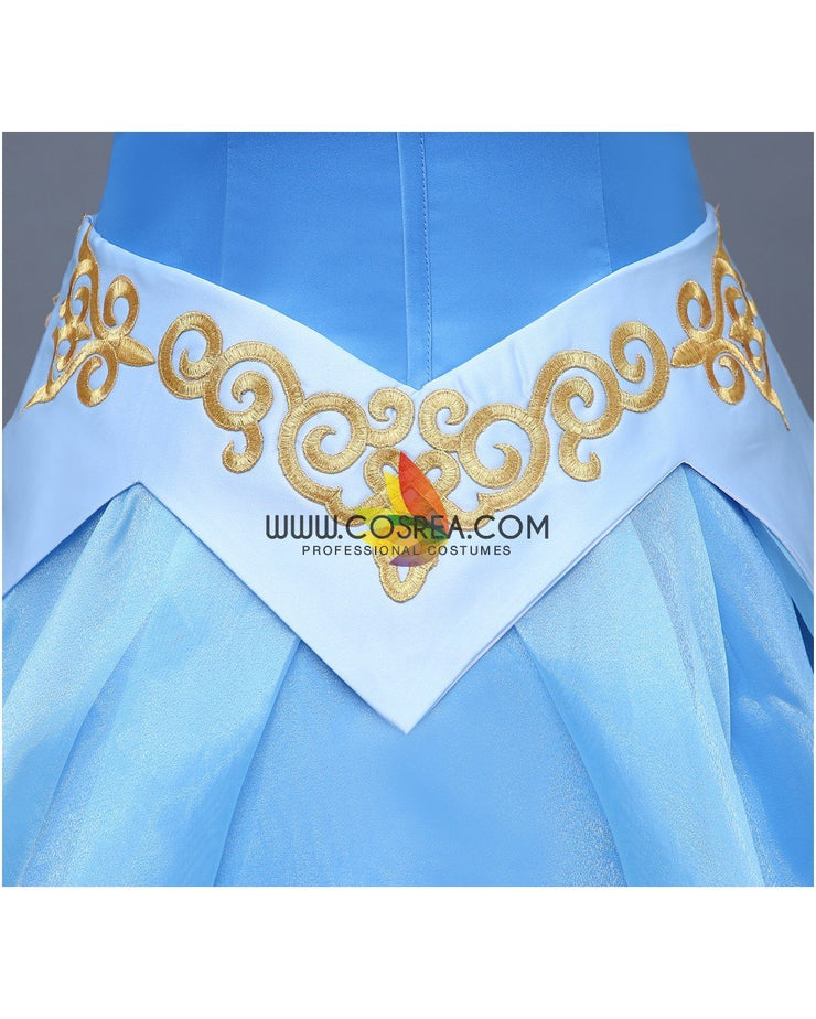 Princess Aurora Blue Tulle Overlayer Sleeping Beauty Cosplay Costume
