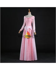 Princess Aurora Blush Pink Brocade Satin Sleeping Beauty Cosplay Costume