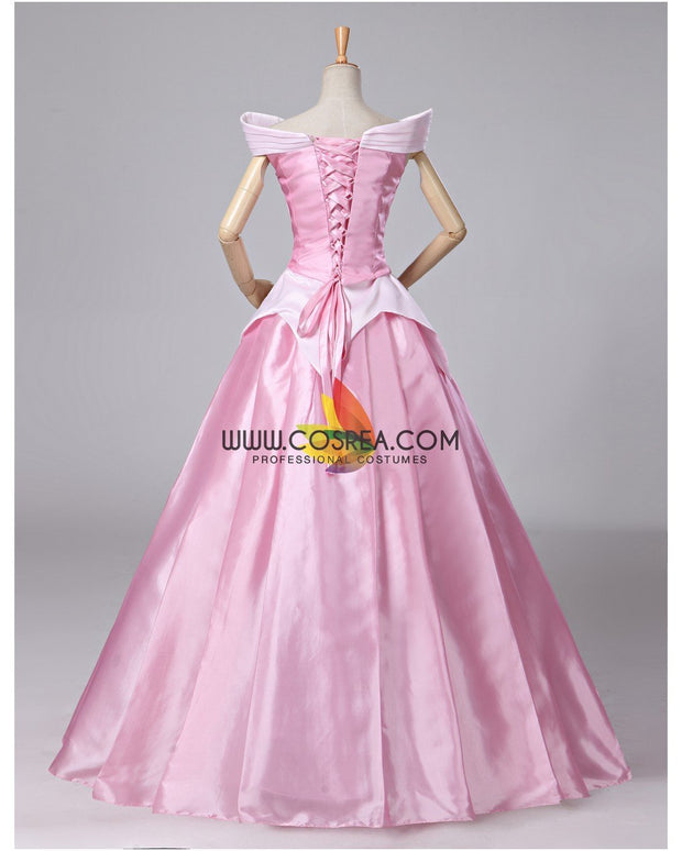 Princess Aurora Classic Brocade Satin Sleeping Beauty Cosplay Costume