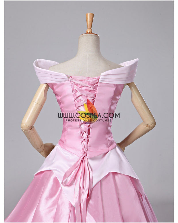 Princess Aurora Classic Brocade Satin Sleeping Beauty Cosplay Costume