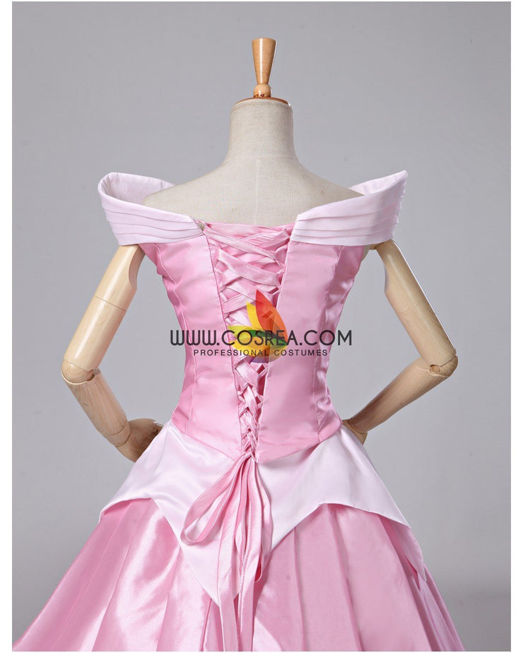 Princess Aurora Classic Brocade Satin Sleeping Beauty Cosplay Costume