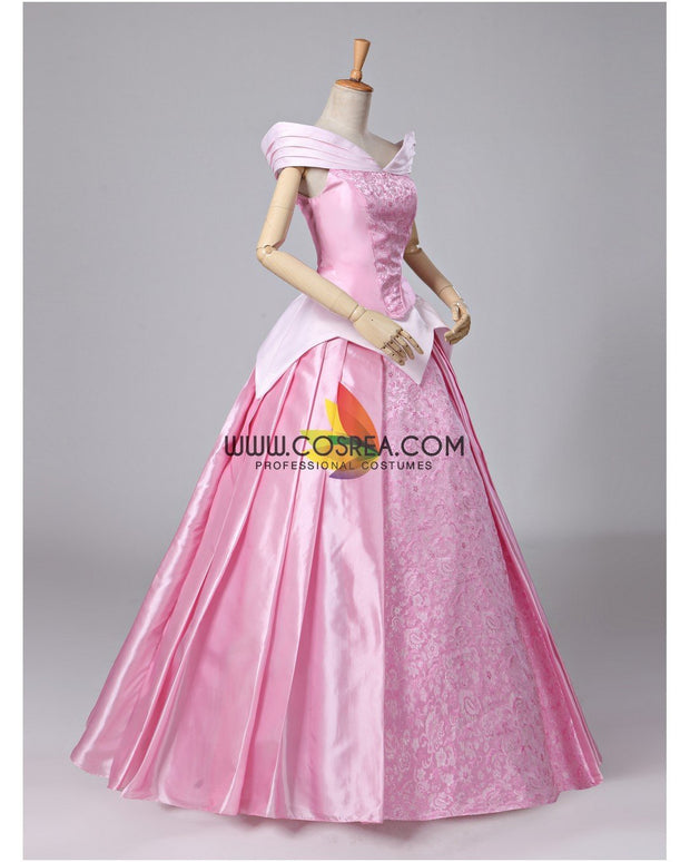 Princess Aurora Classic Brocade Satin Sleeping Beauty Cosplay Costume