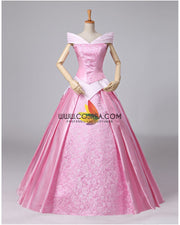 Princess Aurora Classic Brocade Satin Sleeping Beauty Cosplay Costume