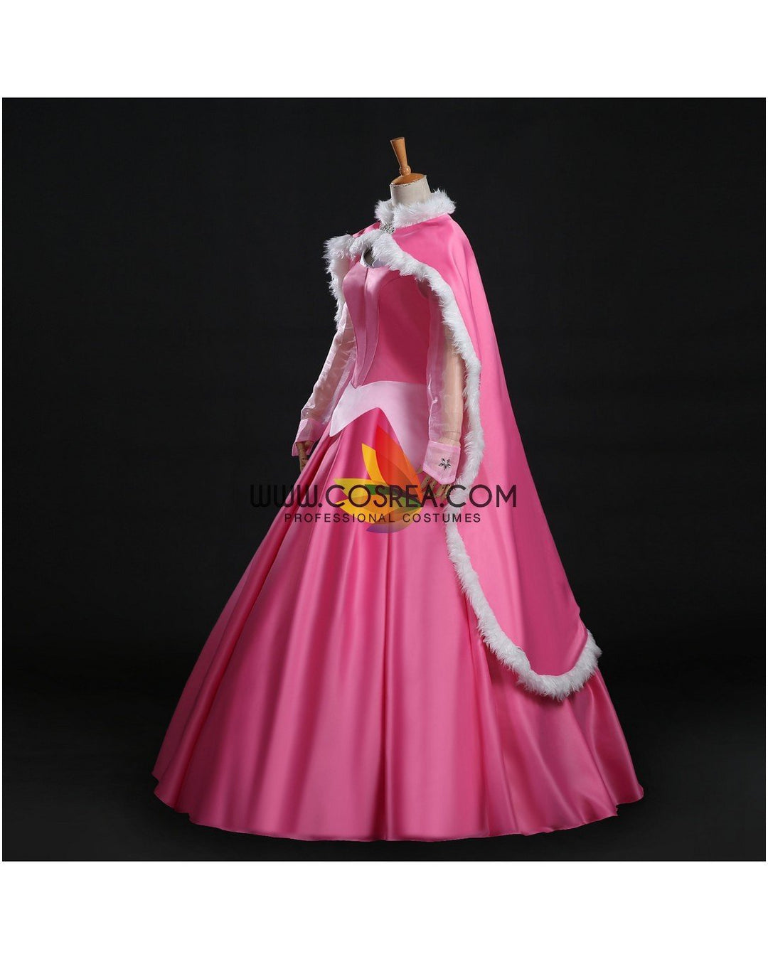 Princess Aurora Classic Pink Sleeping Beauty Cosplay Costume Without Boning / Traditional Lace Tie Princess Aurora Classic Pink Sleeping Beauty Cosplay Costume Without Boning / Traditional Lace Tie
