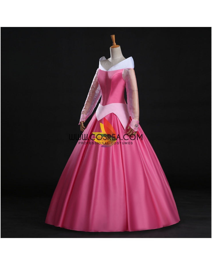 Princess Aurora Classic Pink Sleeping Beauty Cosplay Costume