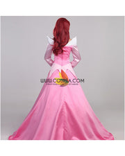 Princess Aurora Classic Pink Satin Sleeping Beauty Cosplay Costume