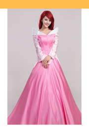 Cosrea Disney Sleeping Beauty Aurora Classic Pink Satin Cosplay Costume