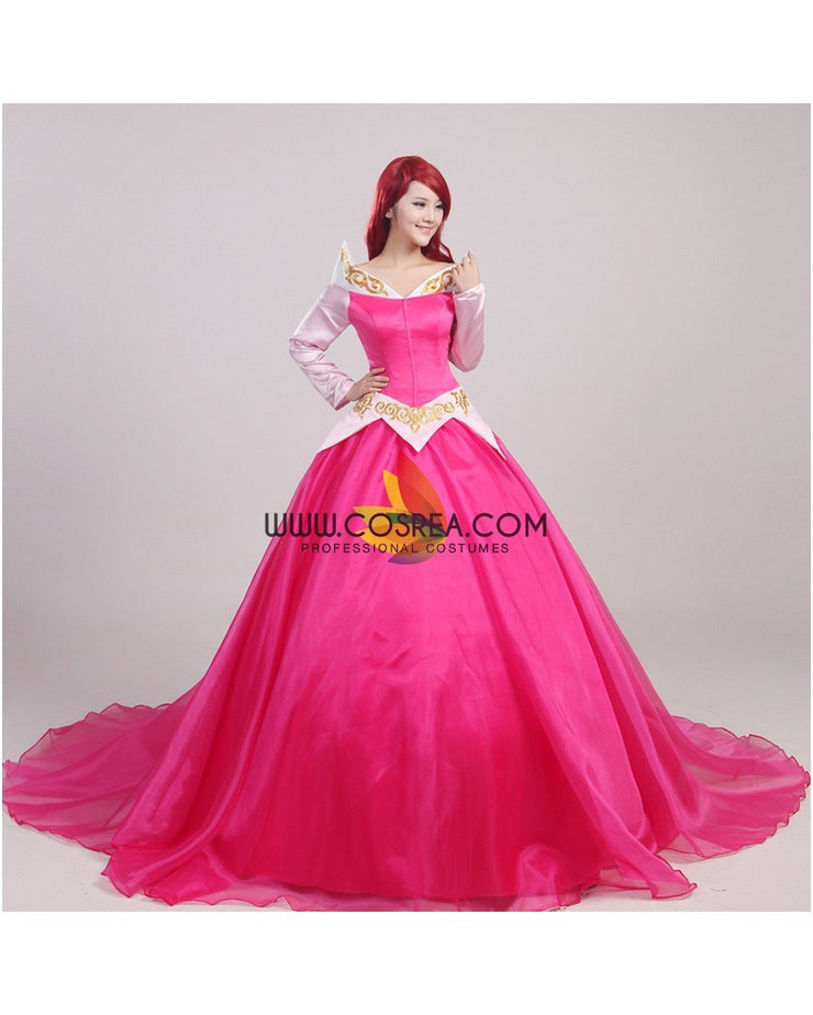Princess Aurora Multilayer With Train Sleeping Beauty Cosplay Costume