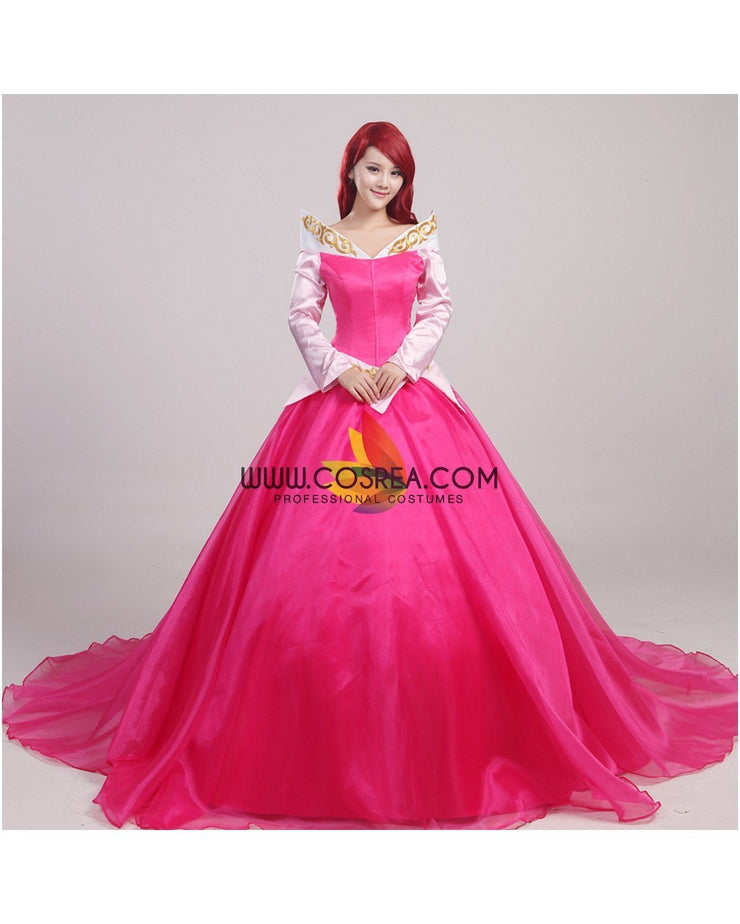 Princess Aurora Multilayer With Train Sleeping Beauty Cosplay Costume