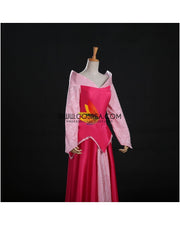 Princess Aurora Park Inspired Brocade Satin Sleeping Beauty Cosplay Costume