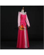 Princess Aurora Park Inspired Brocade Satin Sleeping Beauty Cosplay Costume