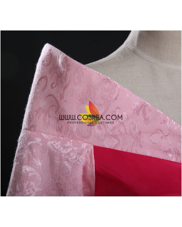 Princess Aurora Park Inspired Brocade Satin Sleeping Beauty Cosplay Costume