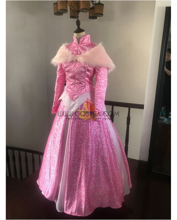 Cosrea Disney Sleeping Beauty Aurora Park Inspired Winter Cosplay Costume