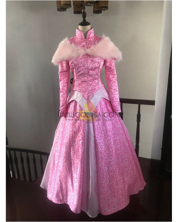 Cosrea Disney Sleeping Beauty Aurora Park Inspired Winter Cosplay Costume