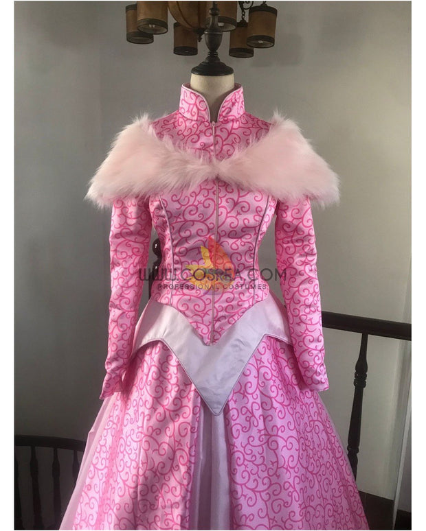 Cosrea Disney Sleeping Beauty Aurora Park Inspired Winter Cosplay Costume