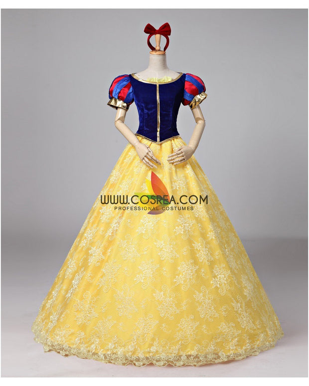 Princess Snow White Brocade Lace Cosplay Costume