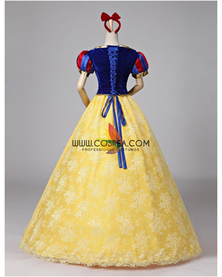 Princess Snow White Brocade Lace Cosplay Costume
