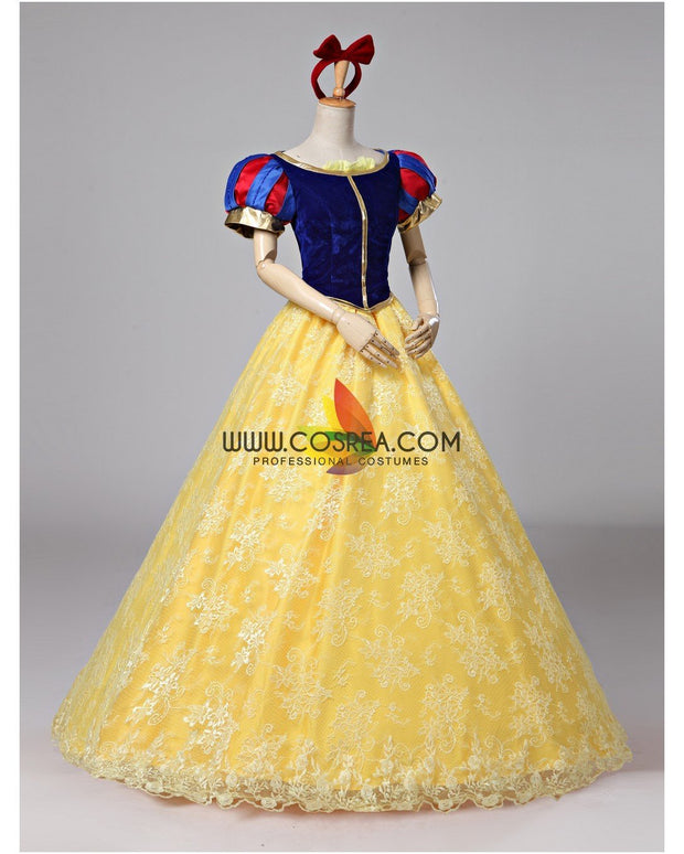 Princess Snow White Brocade Lace Cosplay Costume