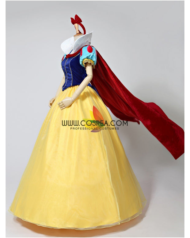 Cosrea Disney Snow White Brocade Satin Cosplay Costume