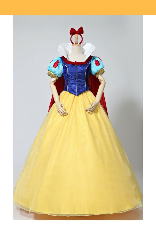 Cosrea Disney Snow White Brocade Satin Cosplay Costume